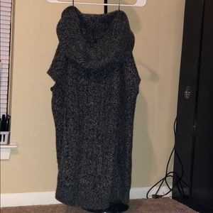 Winter shirt with loose title neck